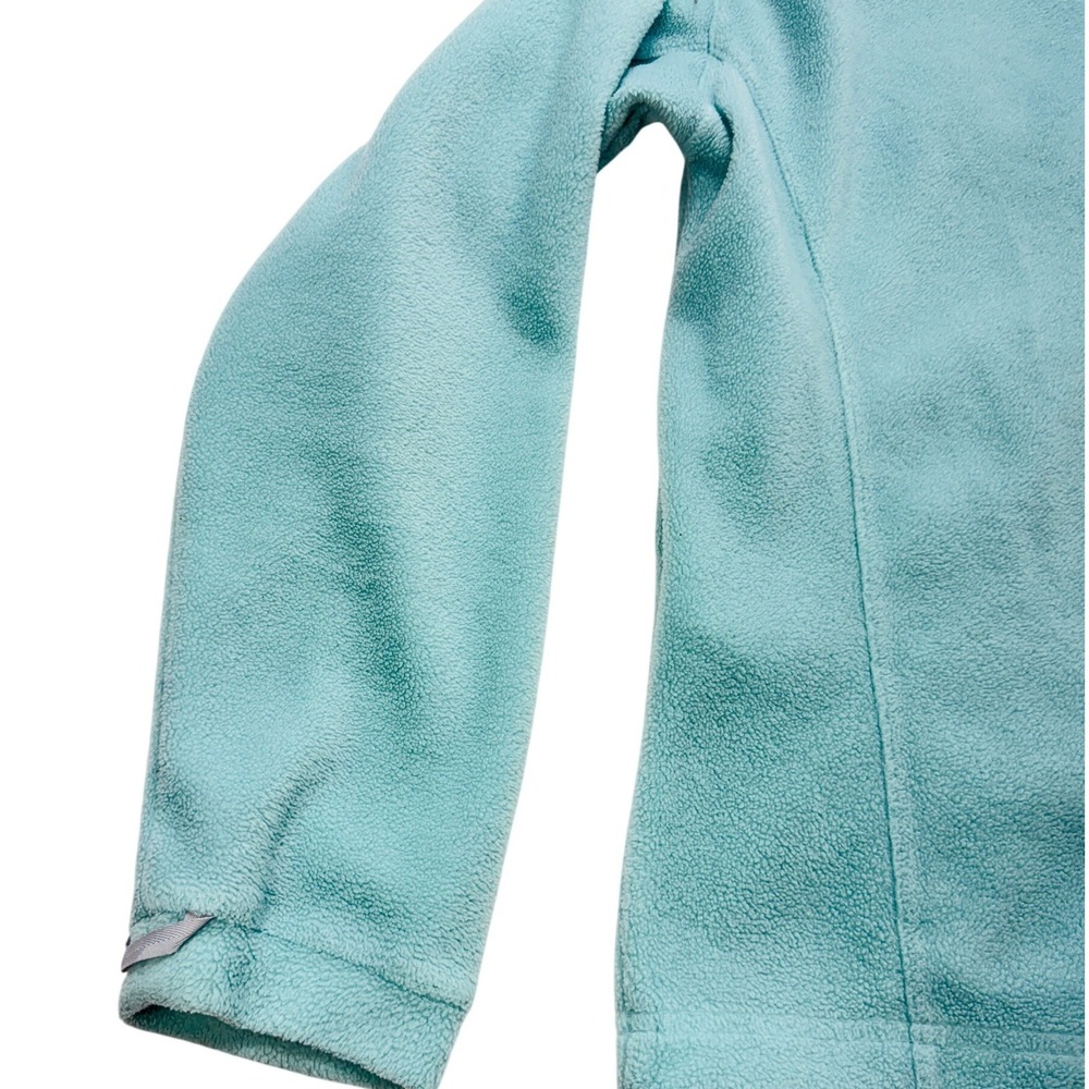 Columbia Women's L Aqua Blue Benton Springs Full Zip Fleece Jacket Mock Neck - Picture 8 of 11